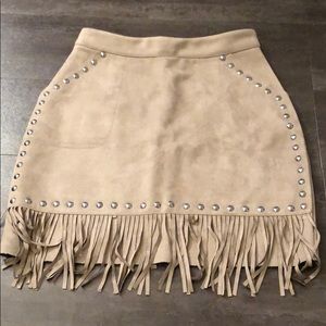 Suede skirt